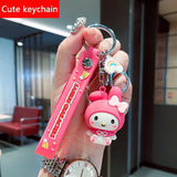 Cartoon Key Keychain Soft Glue Ring Chain Men Women Mobile Bag Car Pendant