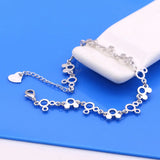 925 Silver Mickey Bracelet Girl Student Jewelry Bijoux
