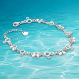 925 Silver Mickey Bracelet Girl Student Jewelry Bijoux