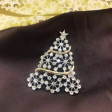 Colorful Rhinester Christmas Tree Brooch Pin