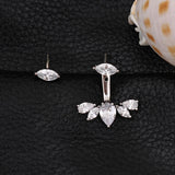 Crystal Beads Neckband Stud Earrings For Women Wedding