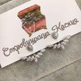 Crystal Beads Neckband Stud Earrings For Women Wedding