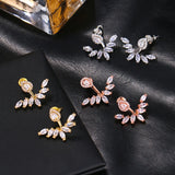 Crystal Beads Neckband Stud Earrings For Women Wedding
