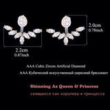 Crystal Beads Neckband Stud Earrings For Women Wedding