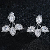 Crystal Beads Neckband Stud Earrings For Women Wedding