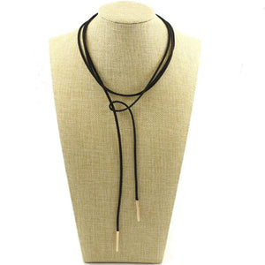 Faux Leather Choker Necklaces Long Velvet Rope DIY Jewelry