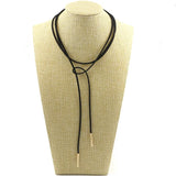 Faux Leather Choker Necklaces Long Velvet Rope DIY Jewelry