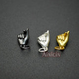 Hand Shape Heart Gesture Charms Pendant 20pcs