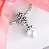Sterling Silver DIY Pearl Hanging Charms for Bracelets