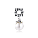 Sterling Silver DIY Pearl Hanging Charms for Bracelets