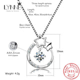 925 Silver Rhinestone Dance Pendant Choker Necklace