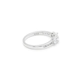 Sterling Silver CZ Zircon Wedding Crown Ring for Women