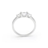Sterling Silver CZ Zircon Wedding Crown Ring for Women