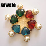 Heart Pearl Earrings Clip Brincos