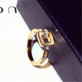 Zirconium Square Opening Adjustable Ring Women Jewelry