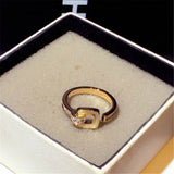 Zirconium Square Opening Adjustable Ring Women Jewelry
