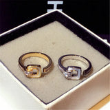 Zirconium Square Opening Adjustable Ring Women Jewelry