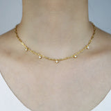 925 Sterling Silver Cz Station Choker Necklace For Women Lady Wedding
