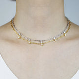 925 Sterling Silver Cz Station Choker Necklace For Women Lady Wedding