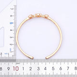 Zircon Open Bangle Bracelet for Women Gift