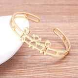Zircon Open Bangle Bracelet for Women Gift