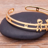Zircon Open Bangle Bracelet for Women Gift