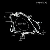 925 Sterling Silver Dolphin Pendant Double Layer Bracelet