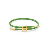 Double Layer Braided Waterproof Bracelet Stainless Steel Charm Unisex