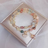 Double Loop Bracelet Women's Japanese and Longevity Lock