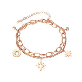 Double-layer Chain Firework Bracelet Stainless Steel Jewelry