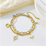 Double-layer Chain Firework Bracelet Stainless Steel Jewelry
