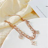 Double-layer Chain Firework Bracelet Stainless Steel Jewelry