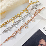 Double-layer Chain Firework Bracelet Stainless Steel Jewelry