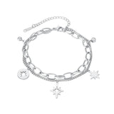 Double-layer Chain Firework Bracelet Stainless Steel Jewelry