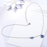 Glaze Sky Moon Star 925 Silver Necklace For Women