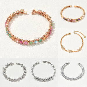 Colorful Zircon Drop Bracelet Chain Gift