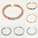Colorful Zircon Drop Bracelet Chain Gift