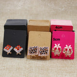 Hot Pink Earring Card 50X40MM 100 pcs
