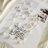 Metal Pearl Chain Belt Women Adjustable Dress Waist Belt