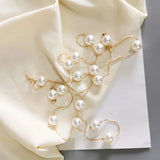 Metal Pearl Chain Belt Women Adjustable Dress Waist Belt