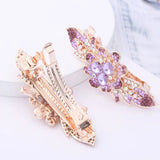 Colorful Rhinestone Flower Hair Clip for Women