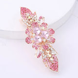 Colorful Rhinestone Flower Hair Clip for Women