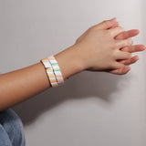 Enamel Bracelets Colorful Metal Bangle Gift Jewelry