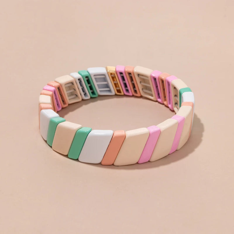 Enamel Bracelets Colorful Metal Bangle Gift Jewelry