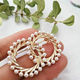 Enamel Pin Pearl Brooches Women Scarf Buckle Lapel Pin Brooch Jewelry