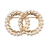 Enamel Pin Pearl Brooches Women Scarf Buckle Lapel Pin Brooch Jewelry