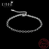 Egg Shaped 925 Sterling Silver Chain Anklet Bracelet
