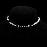 Egg Shaped 925 Sterling Silver Chain Anklet Bracelet