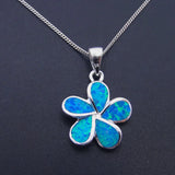 Fire Opal Pendant Necklace 925 Sterling Silver 18'' Chain Women
