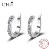 Zircon 925 Silver C Type Clip Earrings Punk Rock Unisex Rhinestone Ear Clip